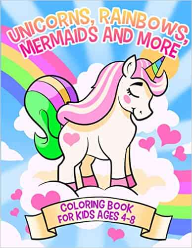 Mermaid Coloring Book For Kids: 50 Funny Mermaids, Kids Coloring Book Gift,  A Children's Coloring Book and Activity Pages for Kids Ages 4-8 (Coloring