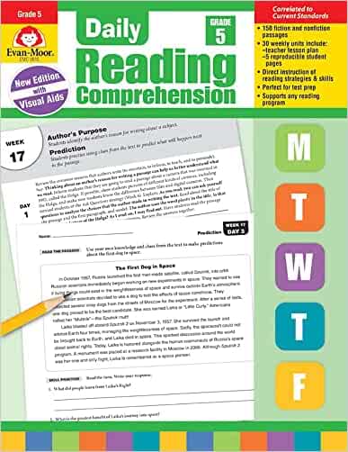 Evan-Moor Daily Reading Comprehension, Grade 5 - Homeschooling ...